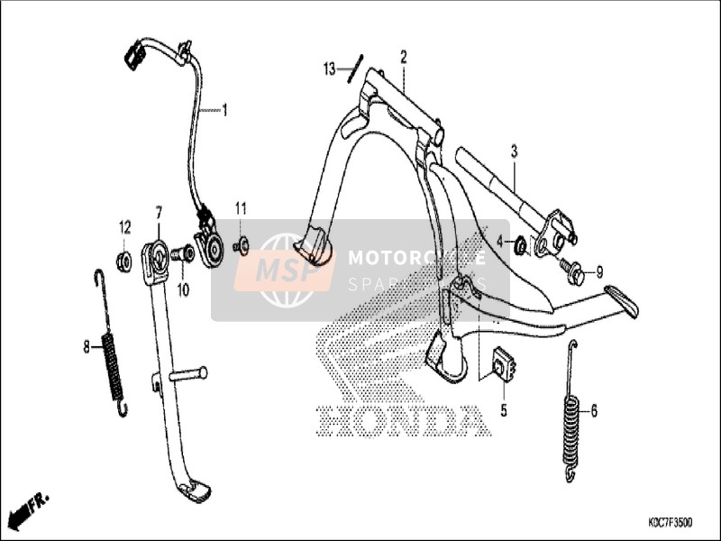 50504K04930, Collier,  Arbre Support, Honda, 0